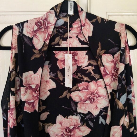 NYDJ Olive Trousers, Kut from Kloth Khaki Tunic, Floral Vest, 3 Piece, Sz XL-2X - Picture 4 of 15